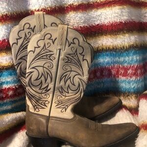 Tan and Cream Western Boots
